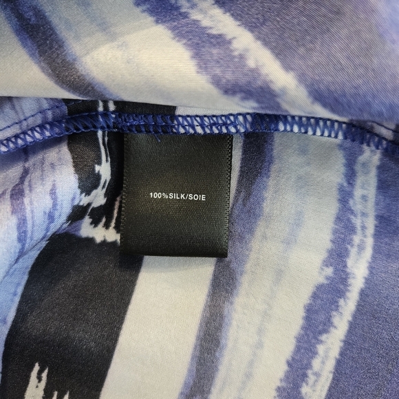 Lafayette 148 Blue Silk Top - Picture 5 of 6